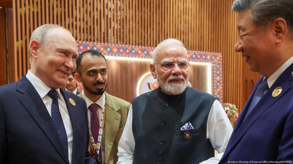 Putin, Modi y Xi Jinping.